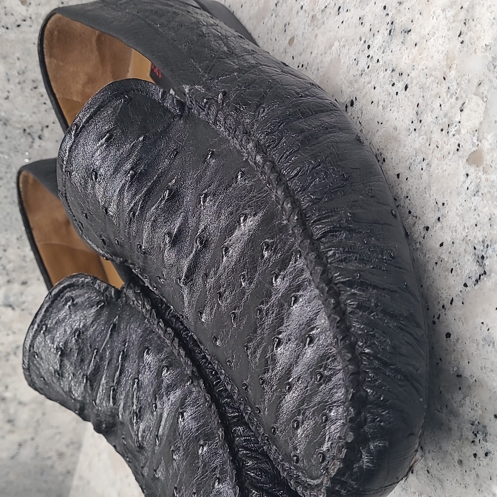 Mezlan Platinum Banff Ostrich Loafers - Picture 4 of 10